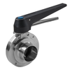 Steel & Obrien 3" Butterfly Valve, Trigger Handle/Weld Ends, 304-Epdm BFVTW-3-304-EPDM